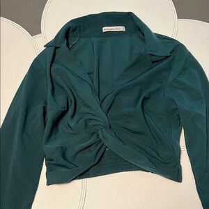 Abercrombie & Fitch Teal Twist Front Top